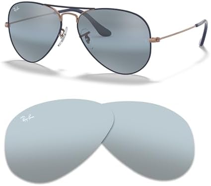 Ray Ban Original AVIATOR LARGE METAL RB3025 Replacement Lenses  BUNDLE with ACCESSORY EYEWEAR KIT