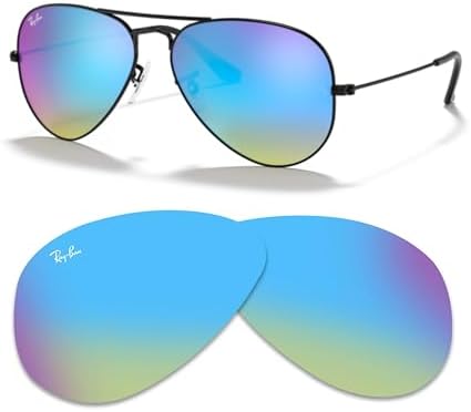Ray Ban Original AVIATOR LARGE METAL RB3025 Replacement Lenses  BUNDLE with ACCESSORY EYEWEAR KIT