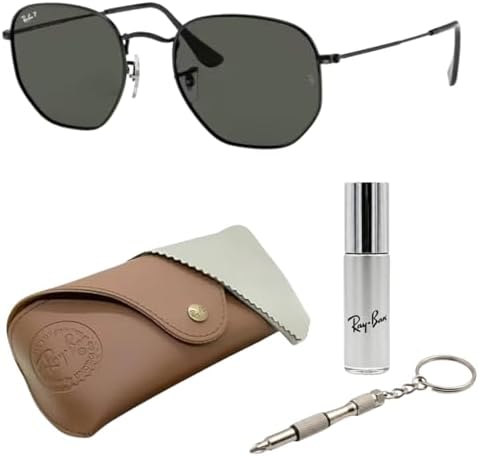 Ray Ban RB3548N HEXAGONAL FLAT LENSES Square Round Shape Sunglasses with Official Eyewear Kit