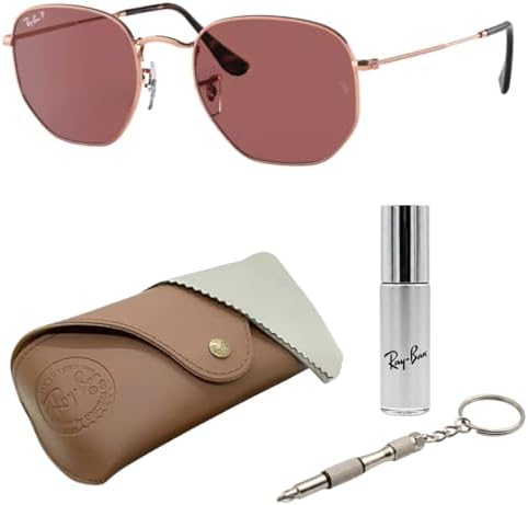 Ray Ban RB3548N HEXAGONAL FLAT LENSES Square Round Shape Sunglasses with Official Eyewear Kit
