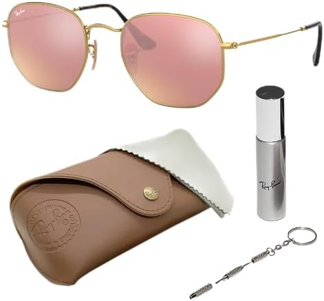 Ray Ban RB3548N HEXAGONAL FLAT LENSES Square Round Shape Sunglasses with Official Eyewear Kit