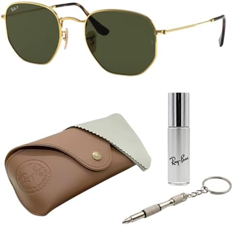 Ray Ban RB3548N HEXAGONAL FLAT LENSES Square Round Shape Sunglasses with Official Eyewear Kit