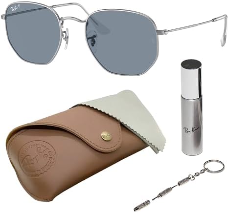 Ray Ban RB3548N HEXAGONAL FLAT LENSES Square Round Shape Sunglasses with Official Eyewear Kit