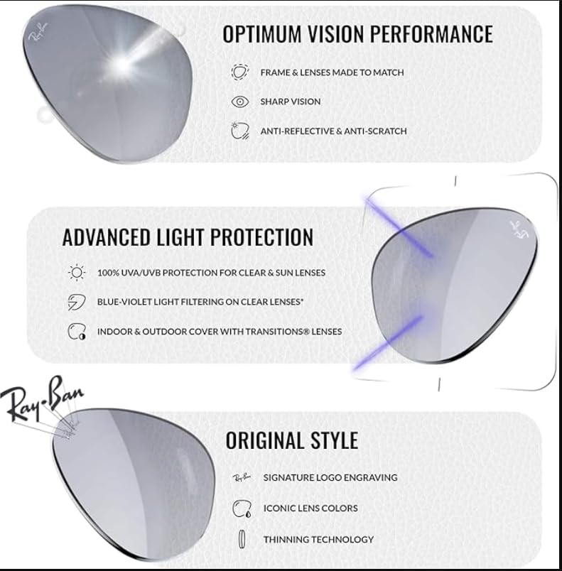 Ray Ban RB3548N HEXAGONAL FLAT LENSES Square Round Shape Sunglasses with Official Eyewear Kit