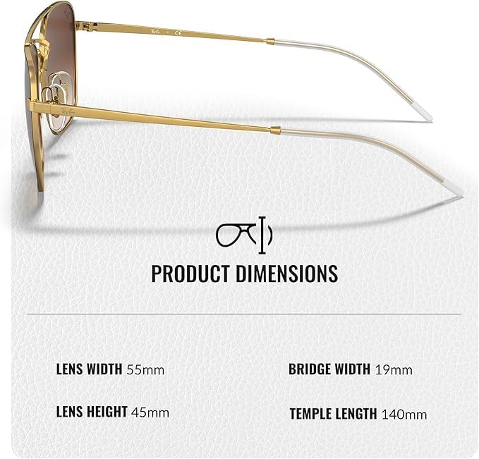 Ray Ban RB3588 Square Shaped Sunglasses for Men & Women with Official RAYBAN Eyewear Kit