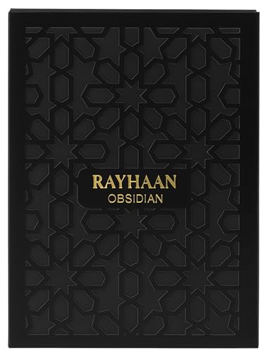Rayhaan Obsidian   Woody  Spicy  Amber  Masculine   Eau de Parfum Long Lasting Fragrance for Men  3 4 Ounce / 100 ml