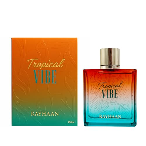 Rayhaan Tropical Vibe   Fruity  Floral  Fresh  Woody   Eau de Parfum Spray Long Lasting Fragrance for Everyone  3 4 Ounce / 100 ml