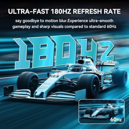 Raywego 27 inch 2K Gaming Monitor 180Hz  QHD 2560x1440 Computer Monitor  AMD FreeSync  HDMI 2 0 x2  DisplayPort  99  sRGB for Gamers