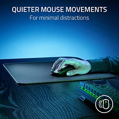 Razer Atlas Tempered Glass Gaming Mouse Mat  Ultra Smooth Micro Etched Surface   Dirt and Scratch Resistant   Anti Slip Base   Quiet Mouse Movements   Black