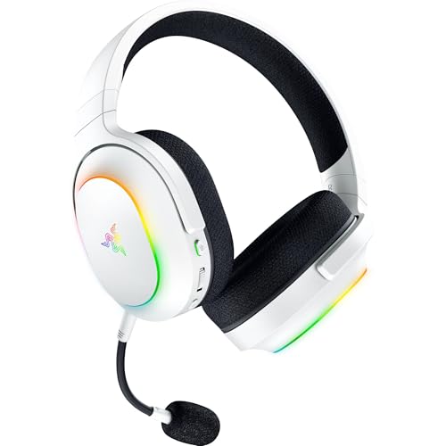 Razer Barracuda X Chroma Wireless Gaming Headset  2 4GHz Wireless & Bluetooth   Lightweight   Chroma RGB   40mm Drivers   Cardioid Mic   70 Hr Battery   for PC  Mac  PS5  Switch 2  Smartphone   White