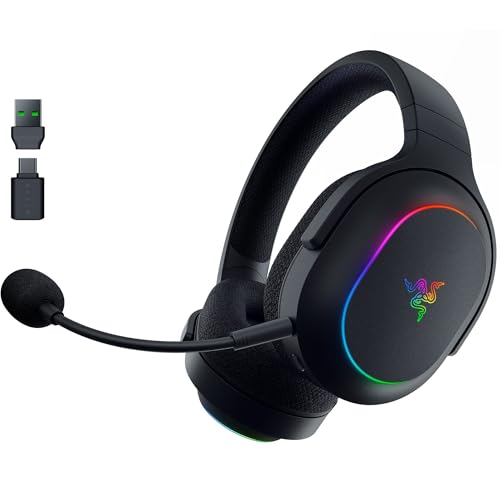 Razer Barracuda X Chroma Wireless Gaming Headset  2 4GHz Wireless & Bluetooth   Lightweight   Chroma RGB   40mm Drivers   Cardioid Mic   70 Hr Battery   for PC  Mac  PS5  Switch 2  Smartphone   White
