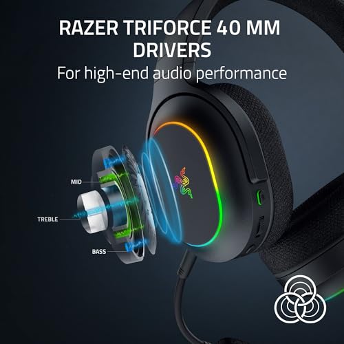 Razer Barracuda X Chroma Wireless Gaming Headset  2 4GHz Wireless & Bluetooth   Lightweight   Chroma RGB   40mm Drivers   Cardioid Mic   70 Hr Battery   for PC  Mac  PS5  Switch 2  Smartphone   White