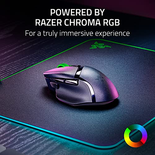 Razer Basilisk V3 X HyperSpeed Customizable Wireless Gaming Mouse  Mechanical Switches Gen 2 5G Advanced 18K Optical Sensor   Chroma RGB 9 Programmable Controls 535 Hr Battery Classic Black