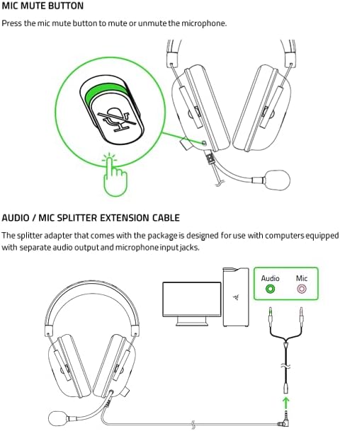 Razer BlackShark V2 X Gaming Headset  7 1 Surround Sound   50mm Drivers   Memory Foam Cushion   For PC  PS4  PS5  Switch   3 5mm Audio Jack   Black