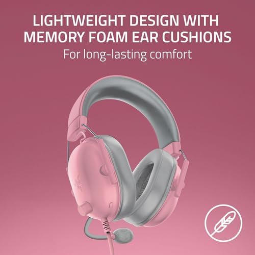 Razer BlackShark V2 X Gaming Headset  7 1 Surround Sound   50mm Drivers   Memory Foam Cushion   For PC  PS4  PS5  Switch   3 5mm Audio Jack   Black