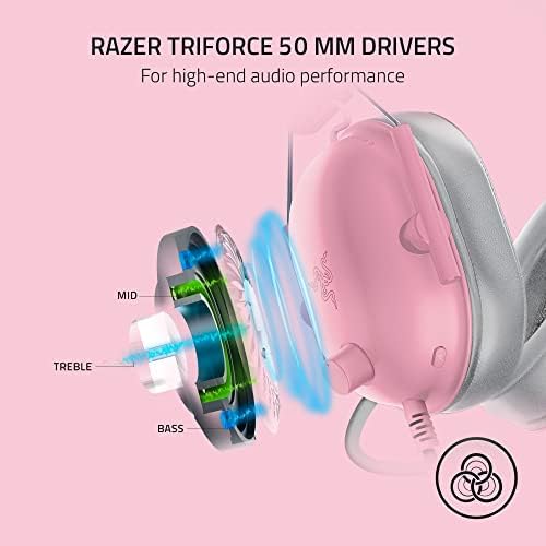 Razer BlackShark V2 X Gaming Headset  7 1 Surround Sound   50mm Drivers   Memory Foam Cushion   For PC  PS4  PS5  Switch   3 5mm Audio Jack   Black