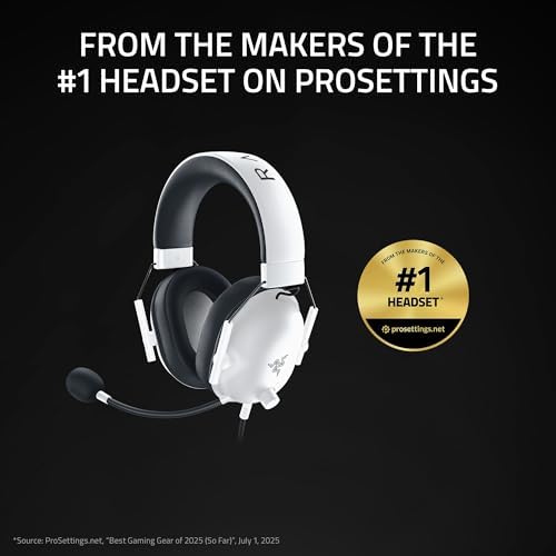 Razer BlackShark V2 X Gaming Headset  7 1 Surround Sound   50mm Drivers   Memory Foam Cushion   For PC  PS4  PS5  Switch   3 5mm Audio Jack   Black