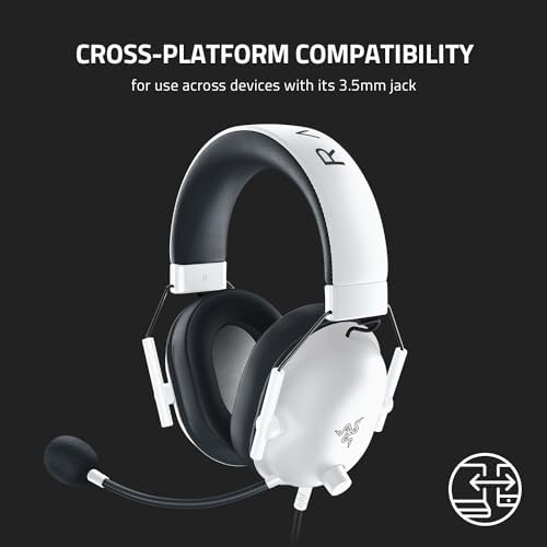 Razer BlackShark V2 X Gaming Headset  7 1 Surround Sound   50mm Drivers   Memory Foam Cushion   For PC  PS4  PS5  Switch   3 5mm Audio Jack   Black