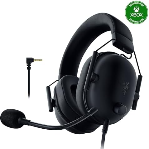 Razer BlackShark V2 X Gaming Headset  7 1 Surround Sound   50mm Drivers   Memory Foam Cushion   For PC  PS4  PS5  Switch   3 5mm Audio Jack   Black