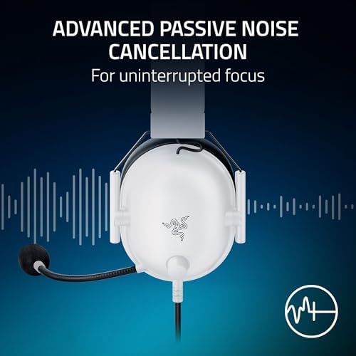 Razer BlackShark V2 X Gaming Headset  7 1 Surround Sound   50mm Drivers   Memory Foam Cushion   For PC  PS4  PS5  Switch   3 5mm Audio Jack   Black