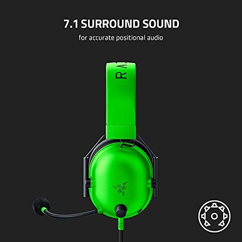 Razer BlackShark V2 X Gaming Headset  7 1 Surround Sound   50mm Drivers   Memory Foam Cushion   For PC  PS4  PS5  Switch   3 5mm Audio Jack   Black