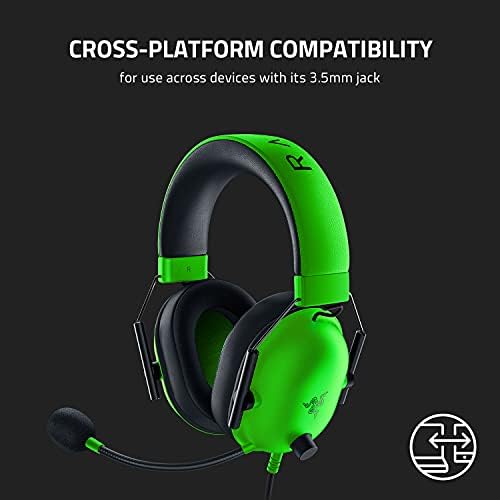 Razer BlackShark V2 X Gaming Headset  7 1 Surround Sound   50mm Drivers   Memory Foam Cushion   For PC  PS4  PS5  Switch   3 5mm Audio Jack   Black