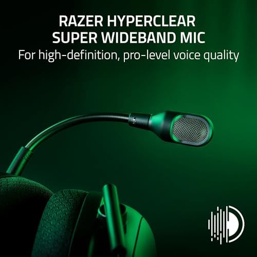Razer BlackShark V2 Pro Wireless Xbox Gaming Headset  50mm Drivers   Super Wideband Mic   Noise Isolating Earcups   for Xbox  PS5  Nintendo Switch 2  PC  Mac   Bluetooth  USB C   70hr Battery   Black