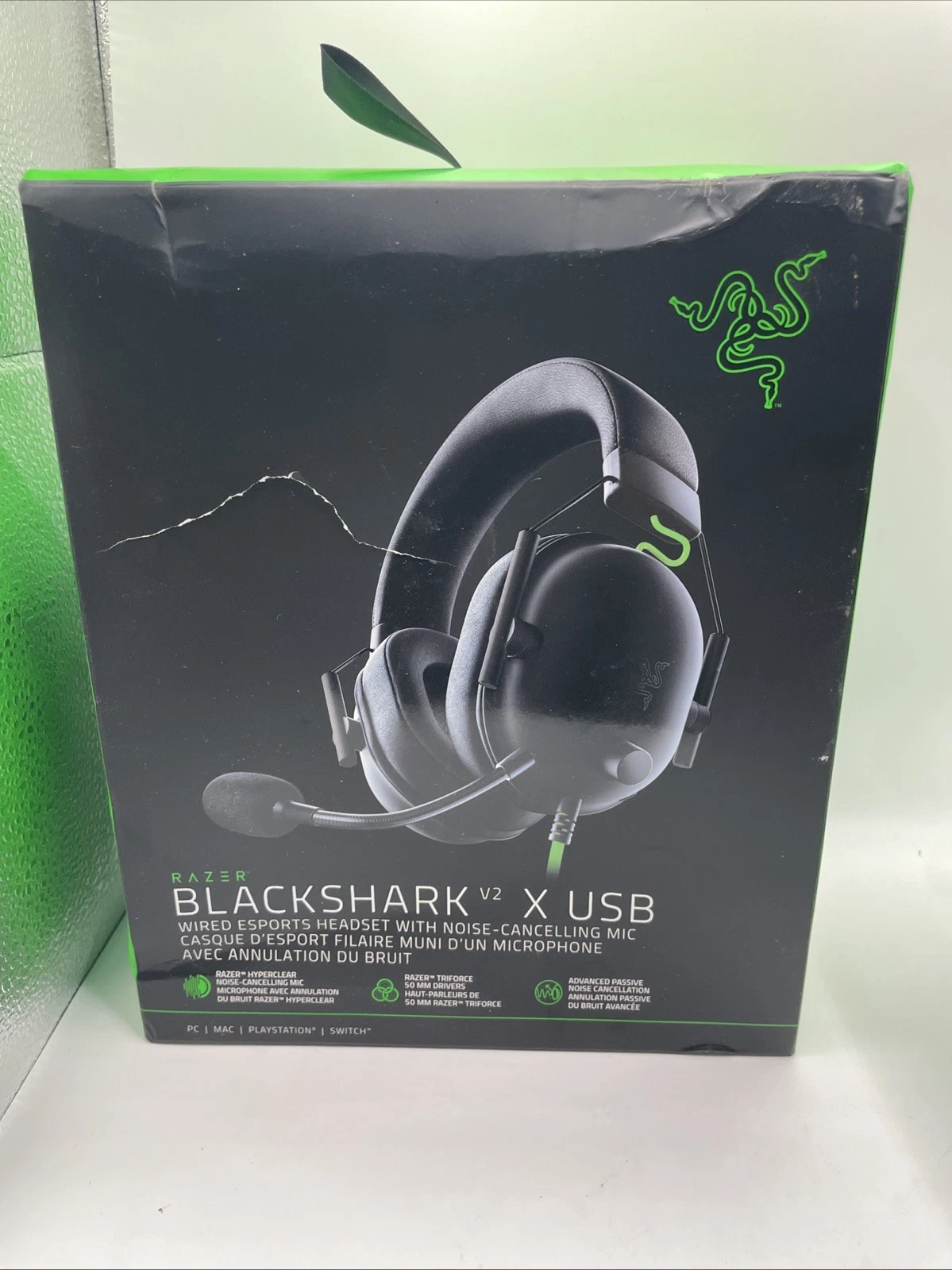 Razer BlackShark V2 X USB   Wired esports Gaming Headset with noise cancelling