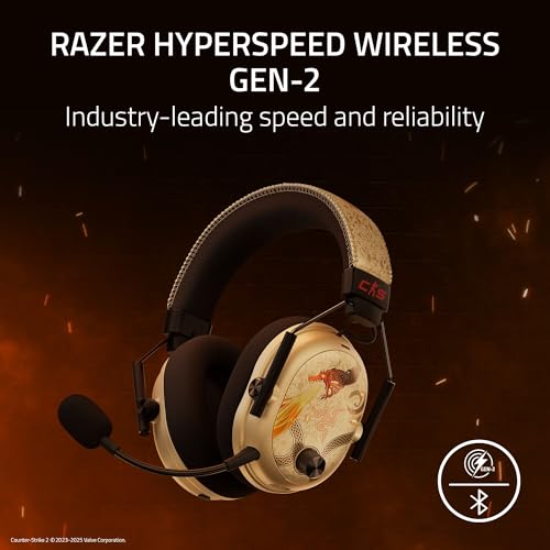 Razer BlackShark V3 Pro Wireless ANC Gaming Headset for Xbox: Full Band Mic - 50mm Drivers - 2.4 GHz, Bluetooth, USB, 3.5mm - Works with PC, Mac, PS5, Nintendo Switch - Long Battery Life - Black