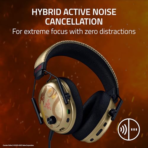 Razer BlackShark V3 Pro Wireless ANC Gaming Headset for Xbox: Full Band Mic - 50mm Drivers - 2.4 GHz, Bluetooth, USB, 3.5mm - Works with PC, Mac, PS5, Nintendo Switch - Long Battery Life - Black