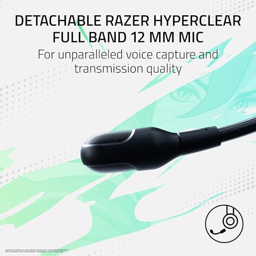 Razer BlackShark V3 Pro Wireless ANC Gaming Headset for Xbox: Full Band Mic - 50mm Drivers - 2.4 GHz, Bluetooth, USB, 3.5mm - Works with PC, Mac, PS5, Nintendo Switch - Long Battery Life - Black