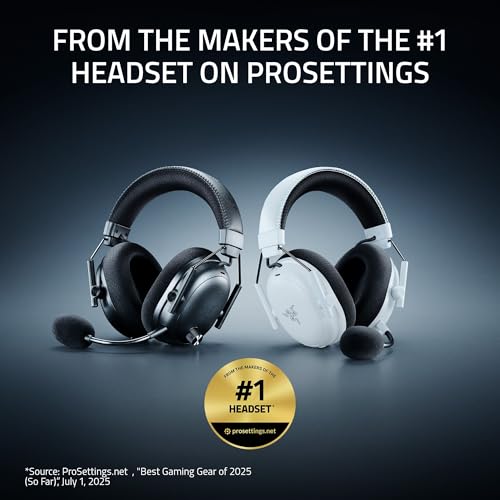 Razer BlackShark V3 Pro Wireless ANC Gaming Headset for Xbox: Full Band Mic - 50mm Drivers - 2.4 GHz, Bluetooth, USB, 3.5mm - Works with PC, Mac, PS5, Nintendo Switch - Long Battery Life - Black