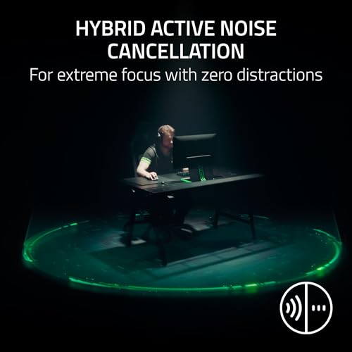 Razer BlackShark V3 Pro Wireless ANC Gaming Headset for Xbox: Full Band Mic - 50mm Drivers - 2.4 GHz, Bluetooth, USB, 3.5mm - Works with PC, Mac, PS5, Nintendo Switch - Long Battery Life - Black