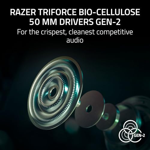 Razer BlackShark V3 Pro Wireless ANC Gaming Headset for PC  Full Band Mic   50mm Drivers   2 4 GHz  Bluetooth  USB  3 5mm   Works with Mac  PS5  Nintendo Switch  Smartphone   70 Hr Battery   Black