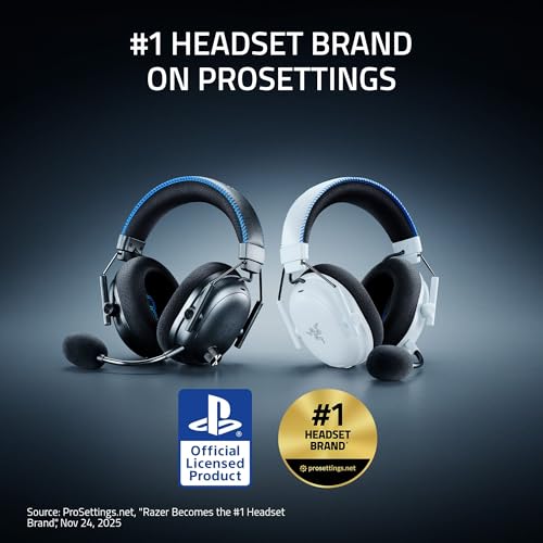 Razer BlackShark V3 Pro Wireless ANC Gaming Headset for PC  Full Band Mic   50mm Drivers   2 4 GHz  Bluetooth  USB  3 5mm   Works with Mac  PS5  Nintendo Switch  Smartphone   70 Hr Battery   Black