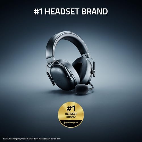 Razer BlackShark V3 X HyperSpeed Wireless Gaming Headset for PC  50mm Drivers   Cardioid Mic   2 4 GHz  Bluetooth  USB   Works with Mac  PS5  Nintendo Switch  Smartphone   70 Hr Battery   Black