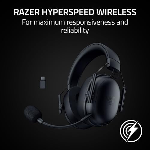 Razer BlackShark V3 X HyperSpeed Wireless Gaming Headset for PC  50mm Drivers   Cardioid Mic   2 4 GHz  Bluetooth  USB   Works with Mac  PS5  Nintendo Switch  Smartphone   70 Hr Battery   Black