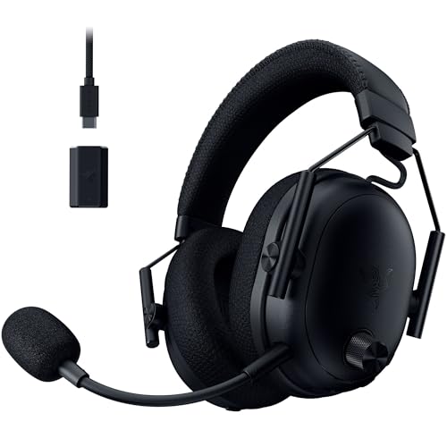 Razer BlackShark V3 Pro Wireless ANC Gaming Headset for PC  Full Band Mic   50mm Drivers   2 4 GHz  Bluetooth  USB  3 5mm   Works with Mac  PS5  Nintendo Switch  Smartphone   70 Hr Battery   Black