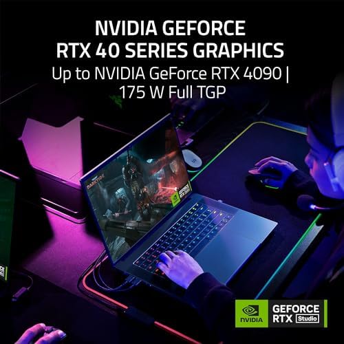 Razer Blade 16 Laptop para juegos: NVIDIA GeForce RTX 4080 - CPU Intel Core i9-14900HX de 14ª generación - Pantalla OLED QHD+ de 16" a 240Hz - 32GB de RAM - SSD de 1TB - Windows 11 - Chroma RGB - Snap