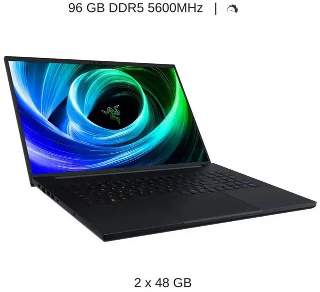 Razer Blade 18  2025  Black  18" Dual UHD  240Hz / FHD  440Hz  2 1 GHz Ultra 9 275HX   RTX 5090  96 GB DDR5 RAM  4 TB PCIe SSD  Windows 11 Home