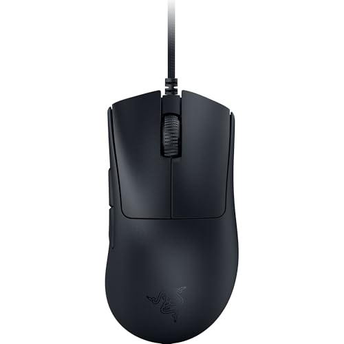 Razer DeathAdder V3 Mouse para juegos con cable: 2.08 oz ultra ligero - Sensor óptico Focus Pro 30K - Interruptores ópticos rápidos Gen-3-8K Hz HyperPolling-6 botones programables -Ergonómico - Cable