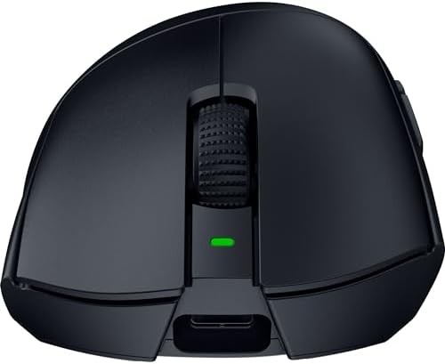 Razer DeathAdder V3 HyperSpeed Wireless Gaming Mouse  55g Lightweight   USB C Charging   Up to 100 Hr Battery   Advanced 26K Optical Sensor   Gen 3 Optical Switches   8 Programmable Controls   Black