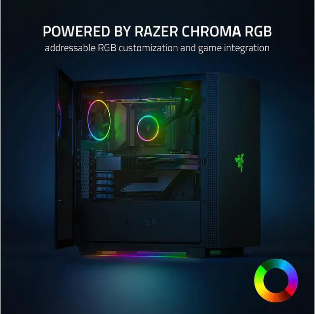 Razer Hanbo Chroma RGB AIO Liquid Cooler 240MM (ARGB Pump Cap), Intel LGA 1851/1700/1200 & AMD AM4 Compatible