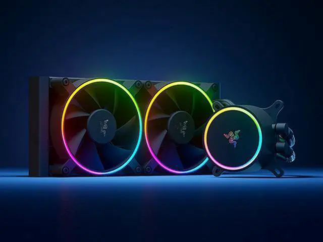 Razer Hanbo Chroma RGB AIO Liquid Cooler 240MM (ARGB Pump Cap), Intel LGA 1851/1700/1200 & AMD AM4 Compatible