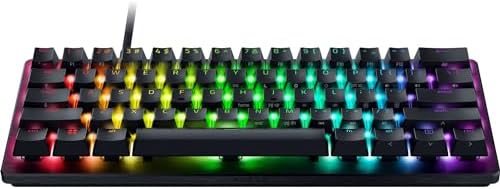 Razer Huntsman V3 Pro Esports Gaming Keyboard  Analog Optical Switches   Razer Snap Tap   Rapid Trigger   Adjustable Actuation   Media Keys & Dial   Doubleshot PBT Keycaps   Wrist Rest   Black