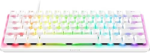 Razer Huntsman V3 Pro Esports Gaming Keyboard  Analog Optical Switches   Razer Snap Tap   Rapid Trigger   Adjustable Actuation   Media Keys & Dial   Doubleshot PBT Keycaps   Wrist Rest   Black