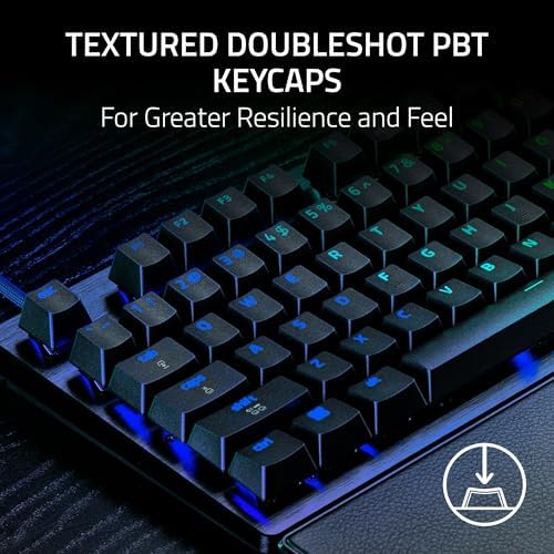 Razer Huntsman V3 Pro TKL 8KHz Esports Gaming Keyboard  Analog Optical Switches Gen 2 8000 Hz Polling Snap Tap   Rapid Trigger   Adjustable Actuation   Media Controls   PBT Keycaps   Black