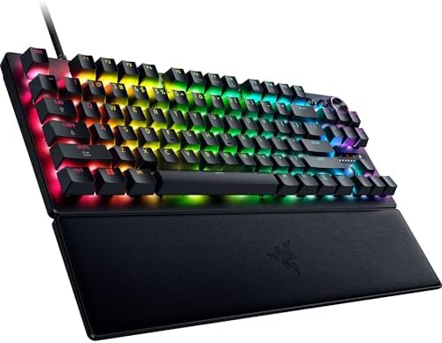 Razer Huntsman V3 Pro TKL 8KHz Esports Gaming Keyboard  Analog Optical Switches Gen 2 8000 Hz Polling Snap Tap   Rapid Trigger   Adjustable Actuation   Media Controls   PBT Keycaps   Black