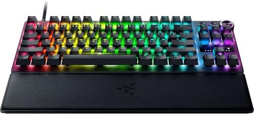 Razer Huntsman V3 Pro TKL 8KHz Esports Gaming Keyboard  Analog Optical Switches Gen 2 8000 Hz Polling Snap Tap   Rapid Trigger   Adjustable Actuation   Media Controls   PBT Keycaps   Black