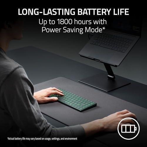 Razer Joro Portable Wireless Gaming Keyboard  Thin  Light  Compact   Chroma RGB   Low Profile Switches   Bluetooth   Long Battery Life   Snap Tap   For PC & Mac Laptops  Steam Deck  Smartphone  Tablet